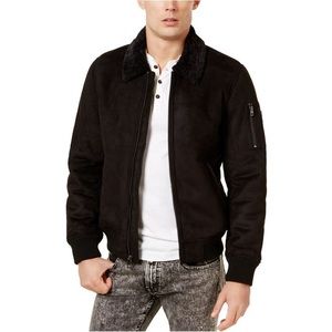Guess Faux Suede Bomber Jacket M